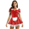 latex french maid dress